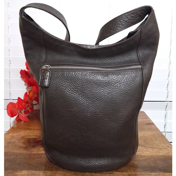 Y2k The Original The Sak Brown Pebble Leather Boho Bucket Bag - Picture 10 of 10